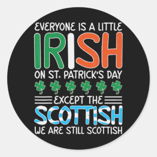 Sticker Rond Drapeau irlandais St Patrick Drapeau écossais Sham