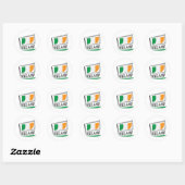 Sticker Rond Drapeau Irlande Pride X (Feuille)