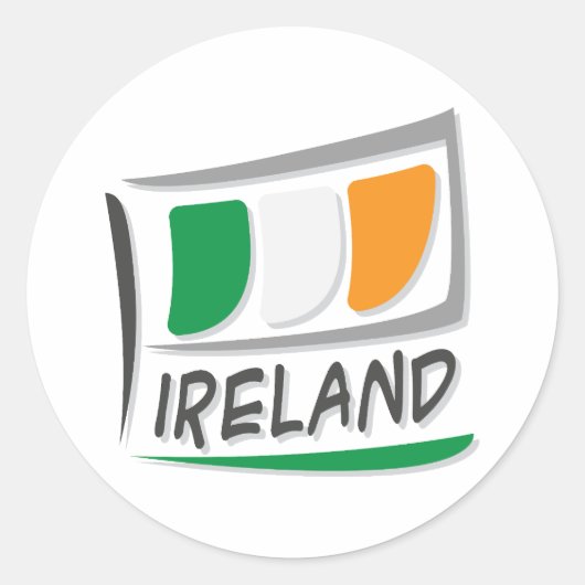 Sticker Rond Drapeau Irlande Pride X (Devant)