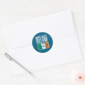Sticker Rond Drapeau Irlande Suprt (Enveloppe)