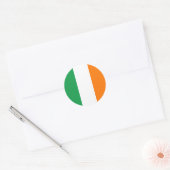 Sticker Rond Drapeau Irlande Tricolore (Enveloppe)