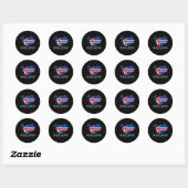 Sticker Rond Drapeau Islande (Feuille)