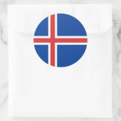 Sticker Rond Drapeau Islande (Sac)