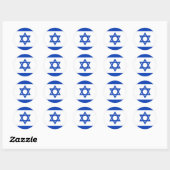 Sticker Rond Drapeau Israël (Feuille)
