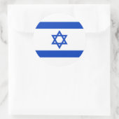Sticker Rond Drapeau israélien, Drapeau d'Israël (Sac)