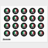 Sticker Rond Drapeau Italie (Feuille)