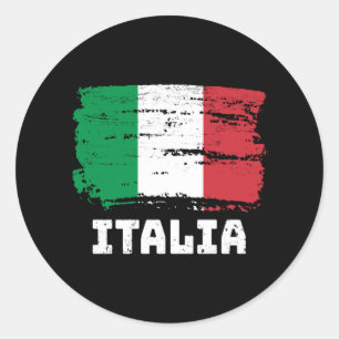 Sticker Rond Drapeau Italie