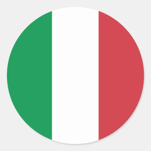 Sticker Rond Drapeau Italie (Devant)