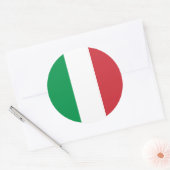 Sticker Rond Drapeau Italie (Enveloppe)