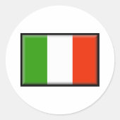 Sticker Rond Drapeau Italie (Devant)