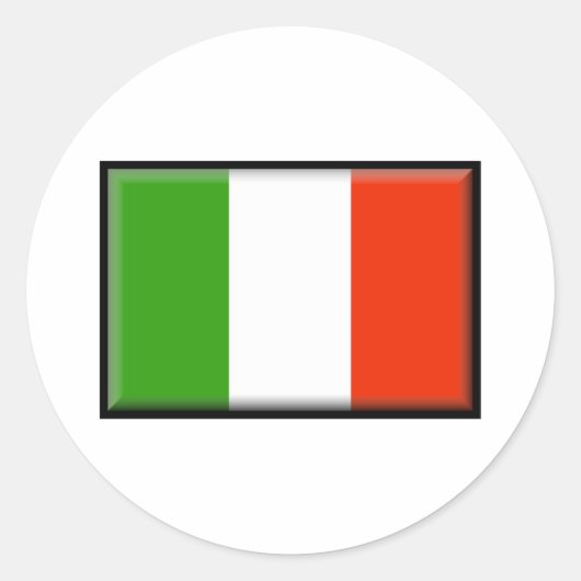 Sticker Rond Drapeau Italie (Devant)