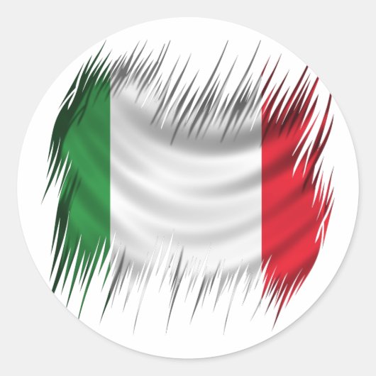Sticker Rond Drapeau Italie Shredders (Devant)