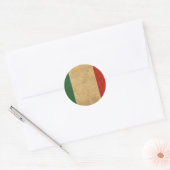 Sticker Rond Drapeau Italie vintage (Enveloppe)