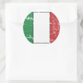 Sticker Rond Drapeau Italie vintage (Sac)