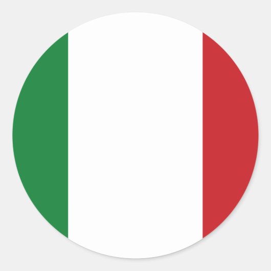 Sticker Rond Drapeau italien (Devant)