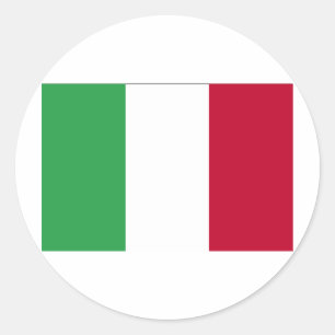STICKER ROND DRAPEAU ITALIEN