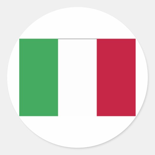 STICKER ROND DRAPEAU ITALIEN (Devant)