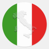 Sticker Rond Drapeau italien (Devant)