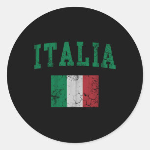 Sticker Rond Drapeau italien