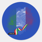 Sticker Rond Drapeau italien (Devant)