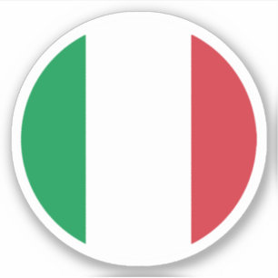 Sticker rond drapeau italien