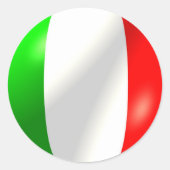 Sticker Rond Drapeau italien (Devant)