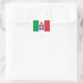 Sticker Rond Drapeau italien (1861-1946) (Sac)