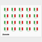 Sticker Rond Drapeau italien de Bianchi (Feuille)
