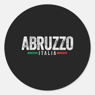 Sticker Rond Drapeau italien des Abruzzes Italie