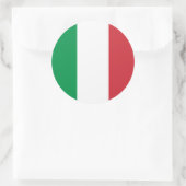 Sticker Rond Drapeau italien, Drapeau italien (Sac)