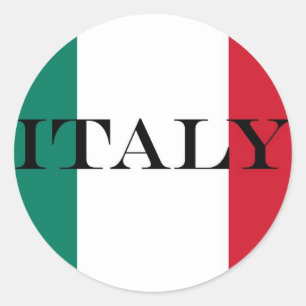 Sticker Rond Drapeau italien Italia Il Tricolore