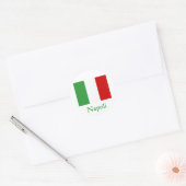 Sticker Rond Drapeau italien Napoli (Enveloppe)