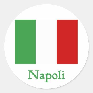 Sticker Rond Drapeau italien Napoli
