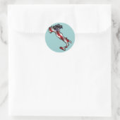Sticker Rond Drapeau italo-américain (Sac)