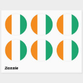 Sticker Rond Drapeau ivoirien, Drapeau de la Côte d'Ivoire (Feuille)