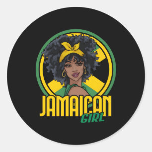 Sticker Rond Drapeau jamaïcain