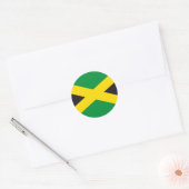 Sticker Rond Drapeau jamaïcain (Enveloppe)