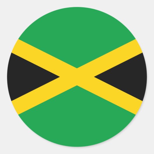 Sticker Rond Drapeau jamaïcain (Devant)