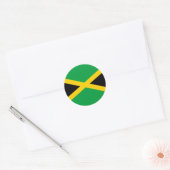Sticker Rond Drapeau jamaïcain (Enveloppe)