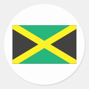 Sticker Rond Drapeau jamaïcain