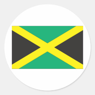 Sticker Rond Drapeau jamaïcain
