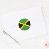 Sticker Rond Drapeau jamaïcain (Enveloppe)