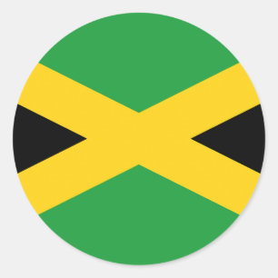 Sticker Rond Drapeau Jamaïque 