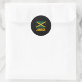 Sticker Rond Drapeau Jamaïque (Sac)