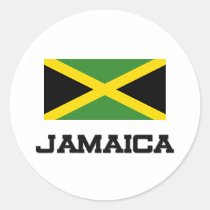 Sticker Rond Drapeau Jamaïque