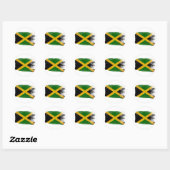 Sticker Rond Drapeau Jamaïque (Feuille)