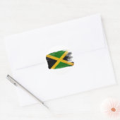 Sticker Rond Drapeau Jamaïque (Enveloppe)