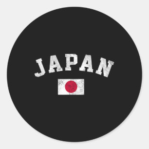 Sticker Rond Drapeau Japon Fierté Racines Fête de l'Indépendanc