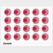 Sticker Rond Drapeau japonais (Feuille)