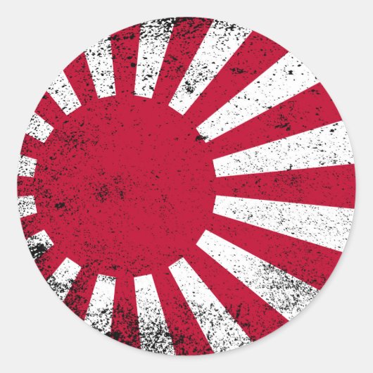 Sticker Rond Drapeau japonais (Devant)
